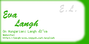 eva langh business card